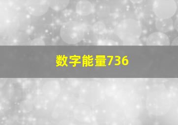 数字能量736