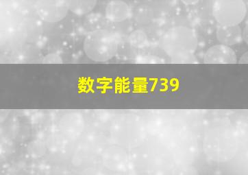 数字能量739