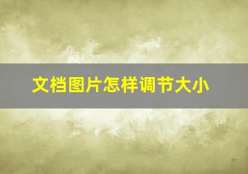 文档图片怎样调节大小