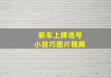 新车上牌选号小技巧图片视频