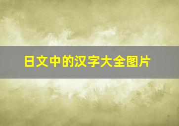 日文中的汉字大全图片