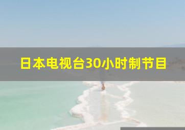 日本电视台30小时制节目