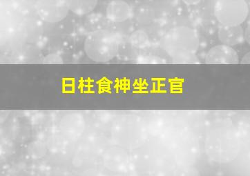 日柱食神坐正官