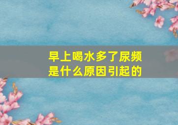 早上喝水多了尿频是什么原因引起的