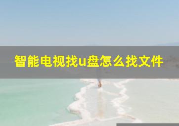 智能电视找u盘怎么找文件