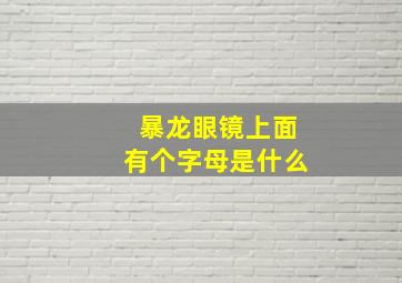 暴龙眼镜上面有个字母是什么