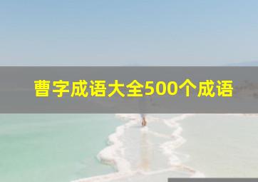 曹字成语大全500个成语