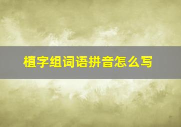 植字组词语拼音怎么写