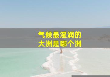 气候最湿润的大洲是哪个洲