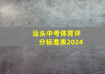 汕头中考体育评分标准表2024