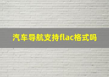 汽车导航支持flac格式吗