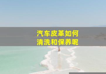 汽车皮革如何清洗和保养呢