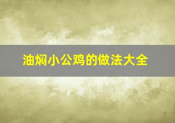 油焖小公鸡的做法大全