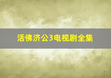 活佛济公3电视剧全集