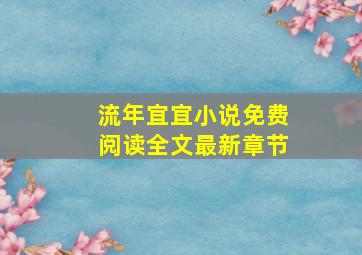 流年宜宜小说免费阅读全文最新章节