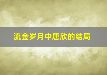 流金岁月中唐欣的结局