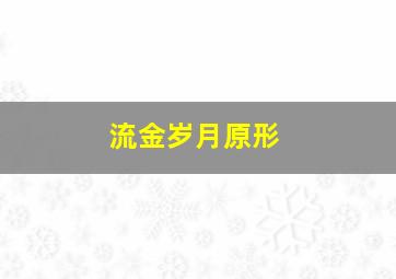 流金岁月原形