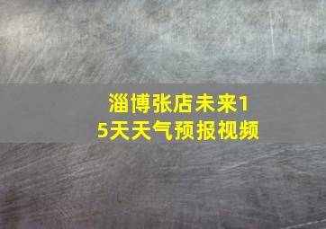 淄博张店未来15天天气预报视频