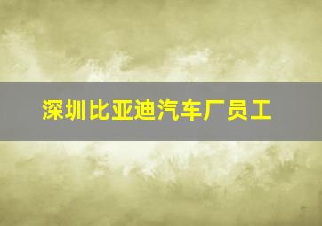 深圳比亚迪汽车厂员工