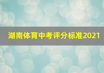 湖南体育中考评分标准2021