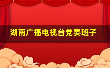 湖南广播电视台党委班子