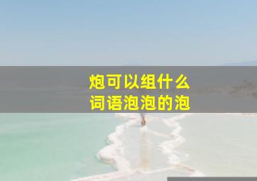 炮可以组什么词语泡泡的泡