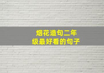 烟花造句二年级最好看的句子