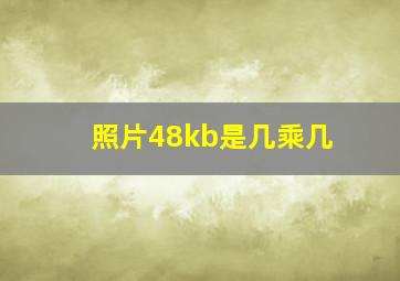 照片48kb是几乘几