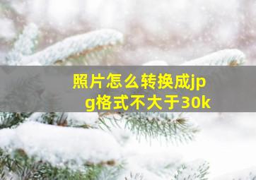 照片怎么转换成jpg格式不大于30k