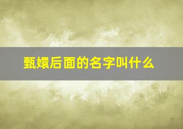 甄嬛后面的名字叫什么