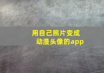 用自己照片变成动漫头像的app