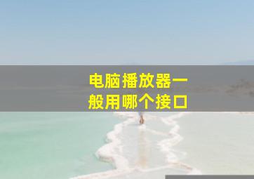 电脑播放器一般用哪个接口