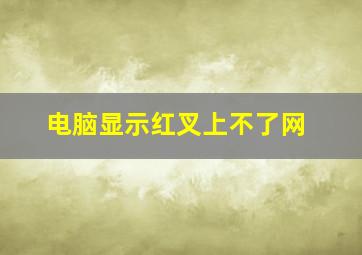 电脑显示红叉上不了网