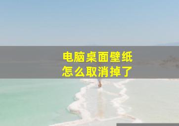 电脑桌面壁纸怎么取消掉了