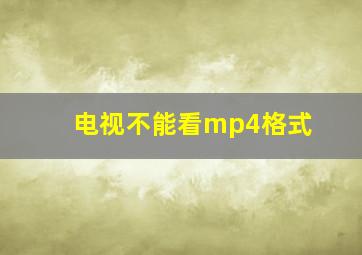 电视不能看mp4格式