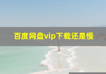 百度网盘vip下载还是慢