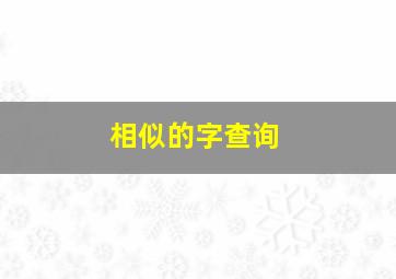 相似的字查询