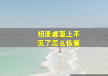 相册桌面上不见了怎么恢复