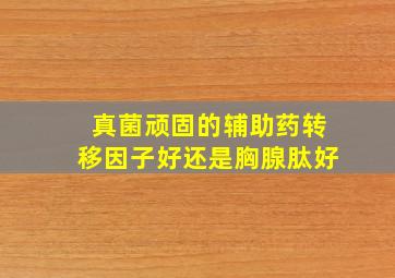 真菌顽固的辅助药转移因子好还是胸腺肽好