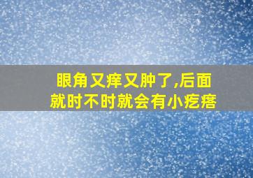 眼角又痒又肿了,后面就时不时就会有小疙瘩