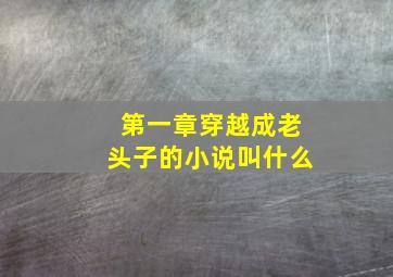 第一章穿越成老头子的小说叫什么