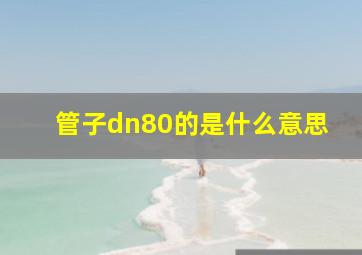 管子dn80的是什么意思