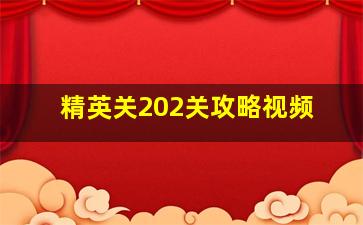 精英关202关攻略视频