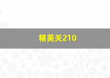 精英关210