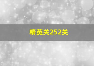 精英关252关