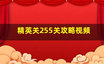 精英关255关攻略视频