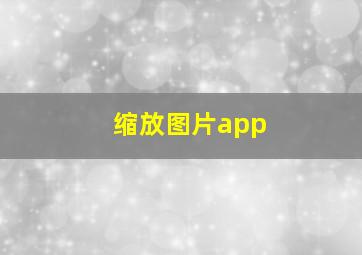 缩放图片app