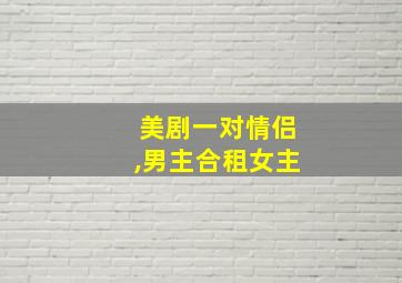 美剧一对情侣,男主合租女主