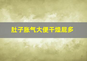 肚子胀气大便干燥屁多