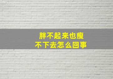 胖不起来也瘦不下去怎么回事